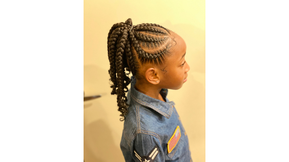 Kids Med/ Large Braided Ponytail