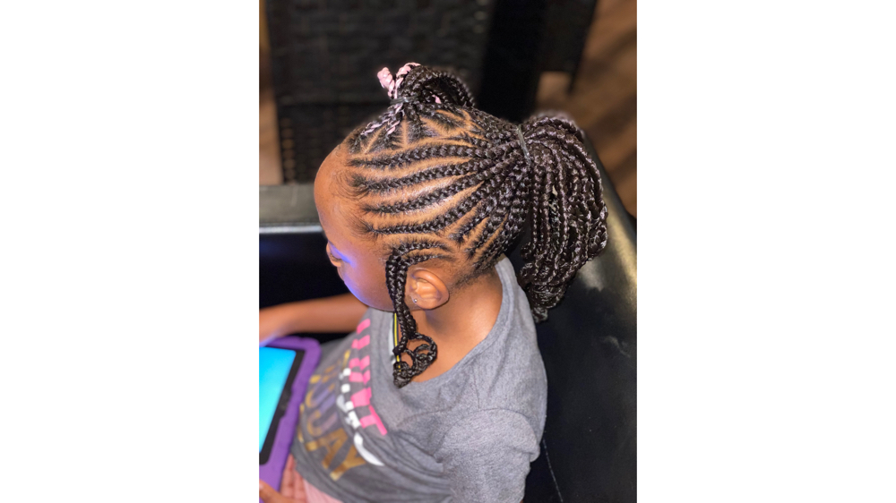 Kids 2 Braided Ponytails