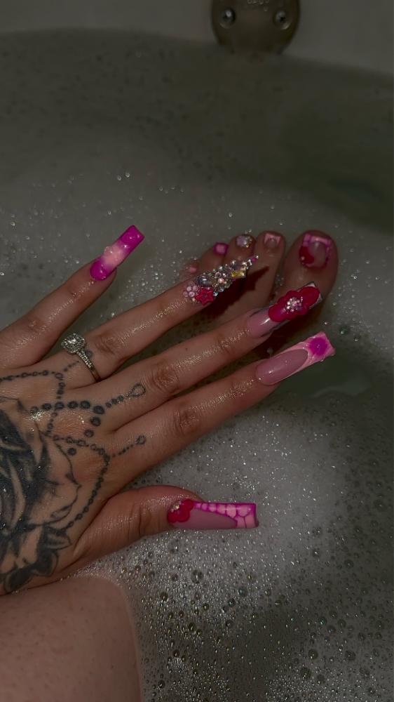 Freestyle Acrylic Toes at Anjewel Nails in Parma Heights, OH