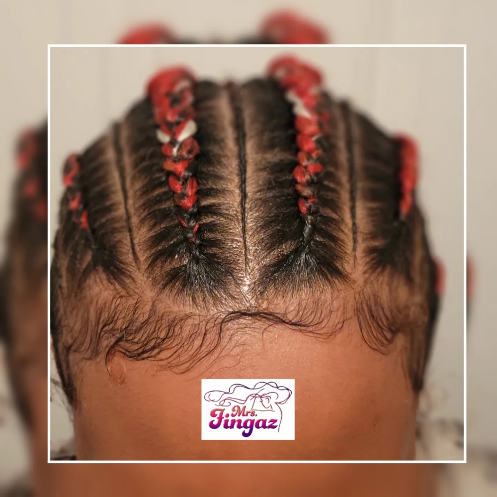 6 Feed-in WithSmall Braids Between