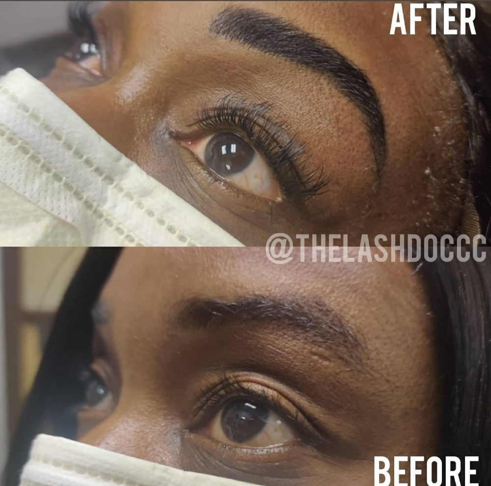 Brow Lamination With Tint