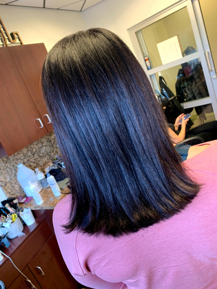 Root Touchup Haircut & blowout