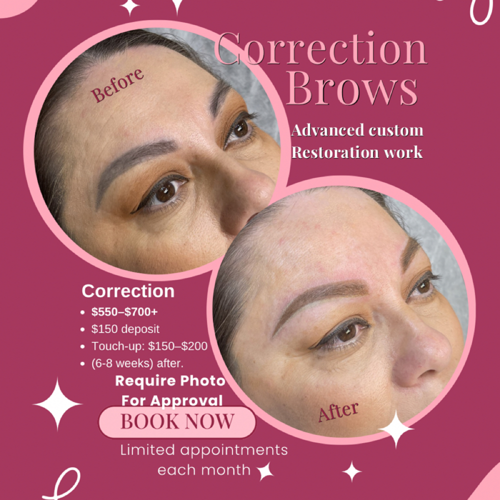 PMU Brow Correction at Cindy PMU in Arcadia, CA