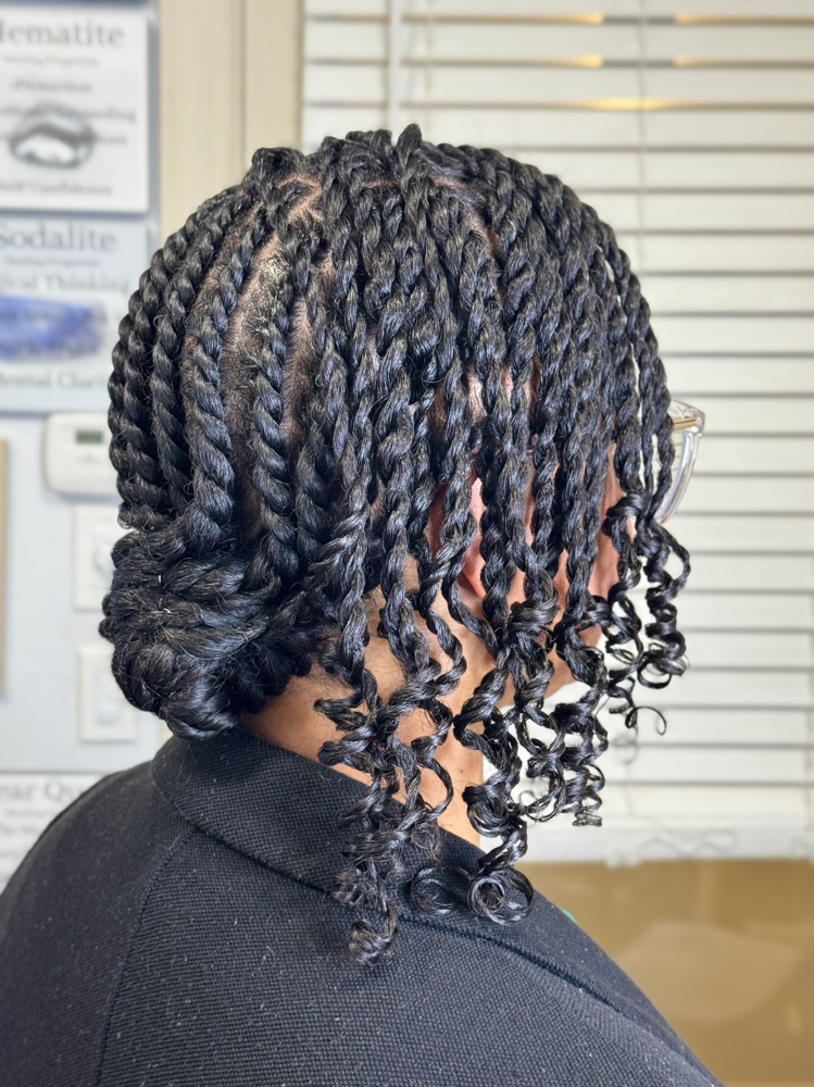 Natural Hair Flat Twist Style