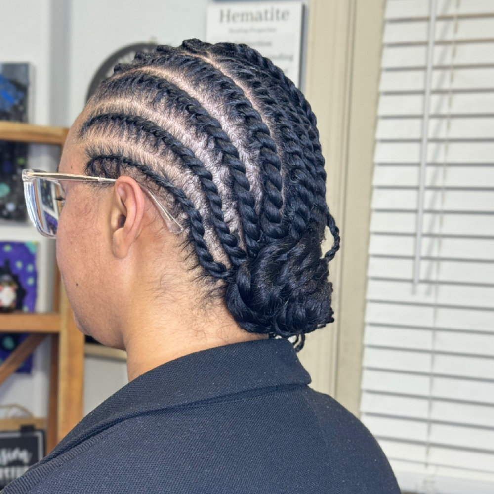 Flat Twist Style at Crystals and Curls Natural Hair Studio in Peachtree Corners, GA