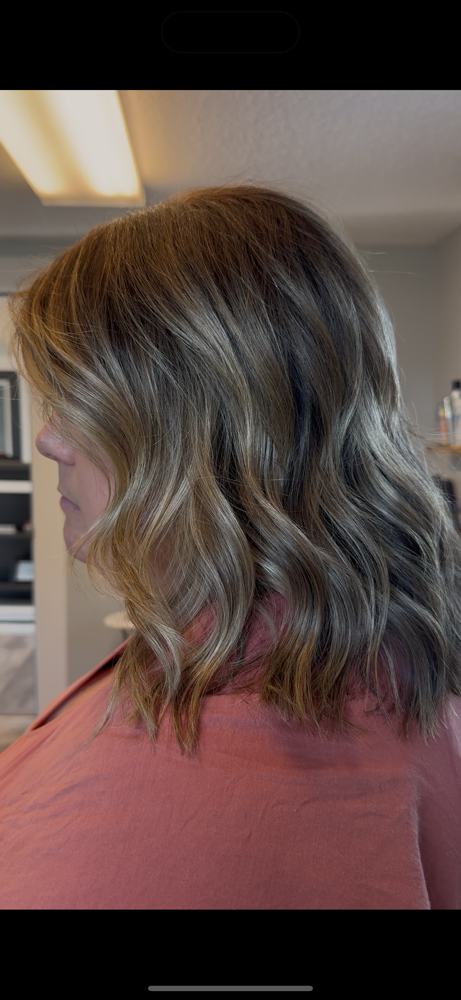 Grey Coverage w/Blonding at HairbyHailee in Auburn, ME