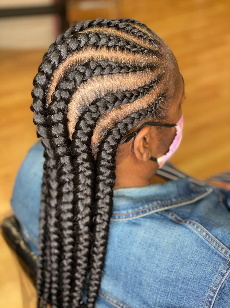 Jumbo Feed-In (4-6 Braids)