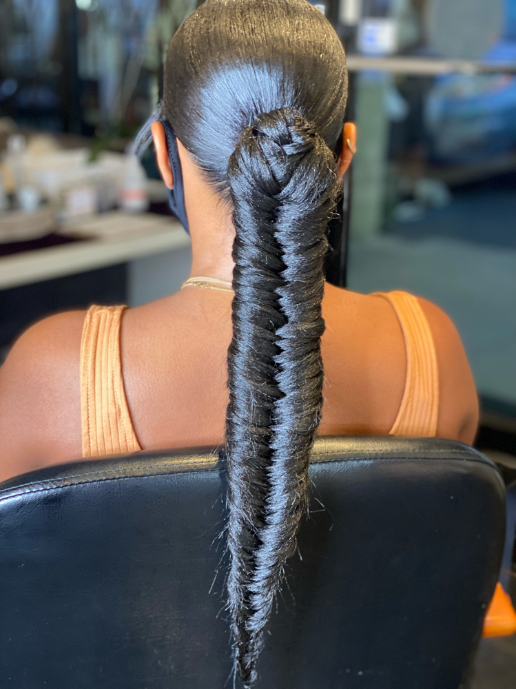 Extended Ponytail W/ Braid