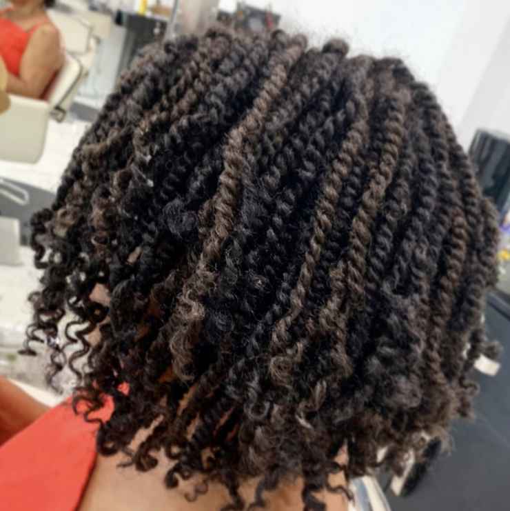 Kinky Twist With Added Hair