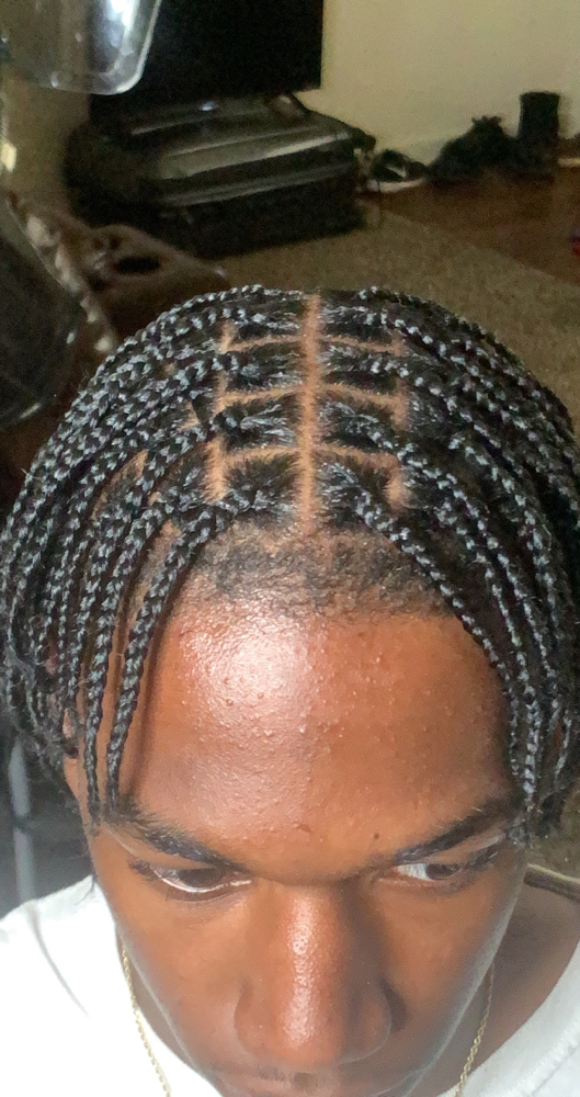 Box Braids w/Natural short
