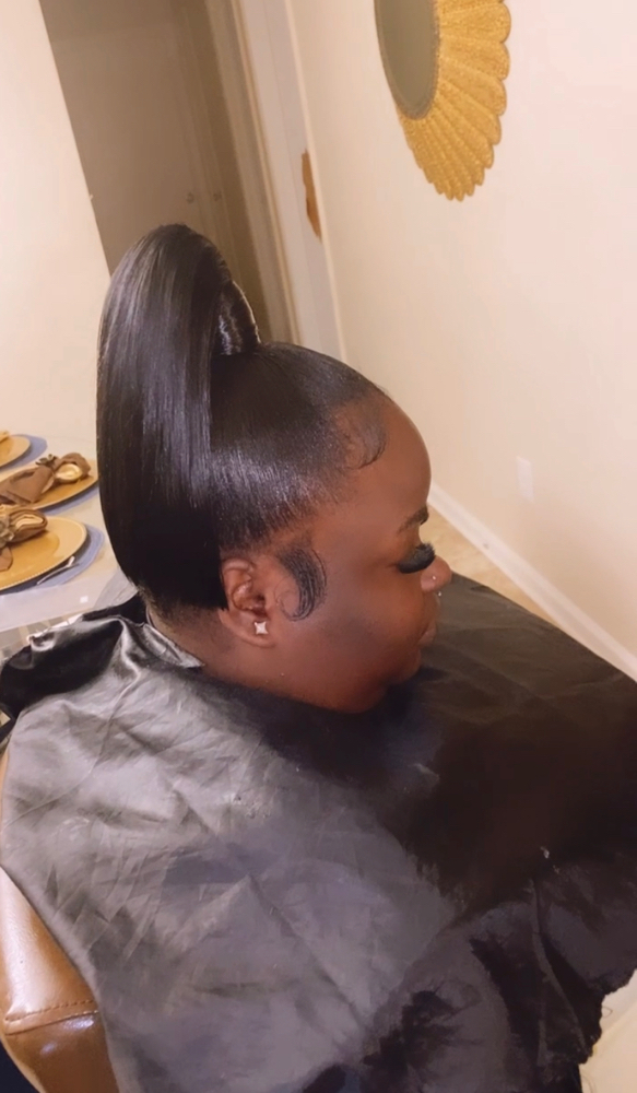 Blunt Cut Ponytail