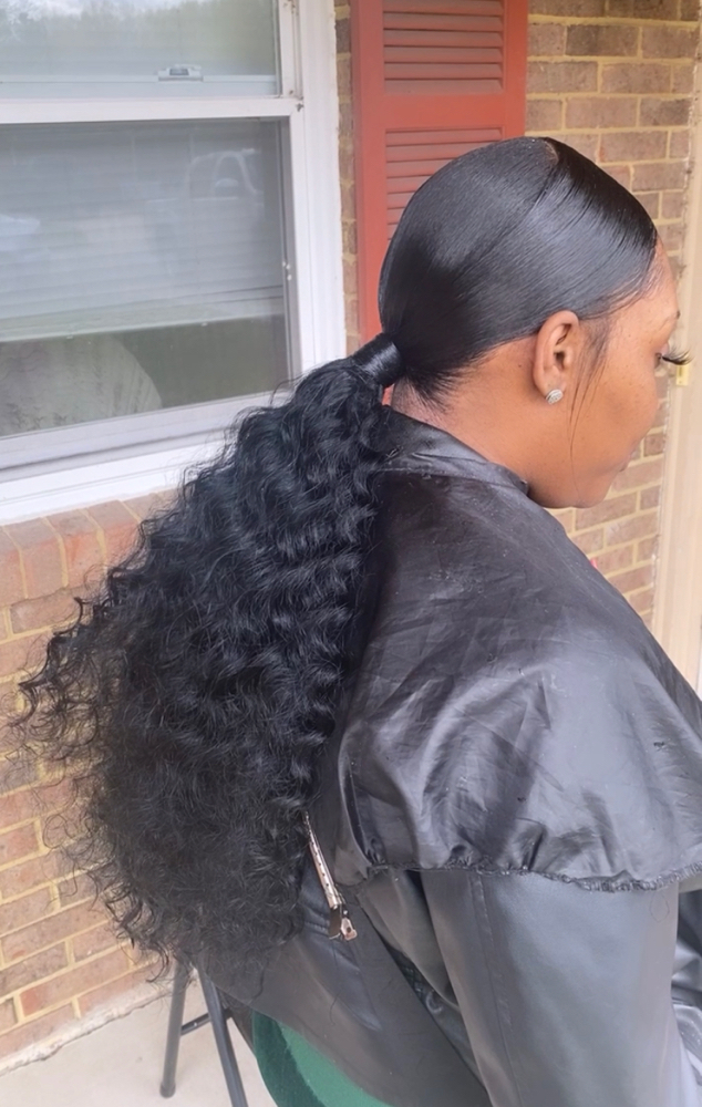 Deep Wave Sleek Ponytail
