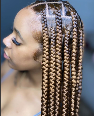 Large Knotless Braids at Braid'd by Jenn in Durham, NC