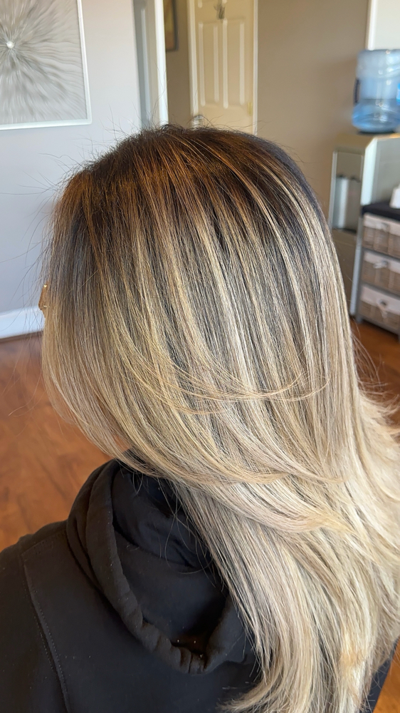 Full Balayage/ Full Highlights at MiraCurl Studio in Frederick, MD