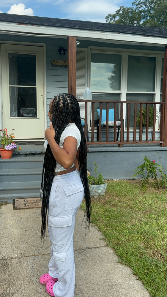 Smedium Buttlength Knotless at BeautyBraids By Quin in Milledgeville, GA