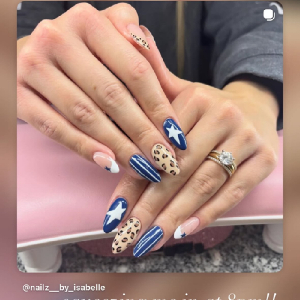 Acrylic Full Set Full Design at Aspasia Salon in Saint Charles, MN