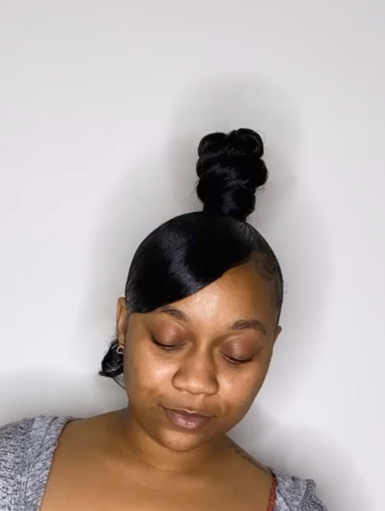 Genie Bun W/ Soft Swoop