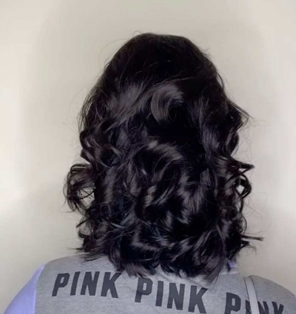 Half Up Half Down (Messy Bob)