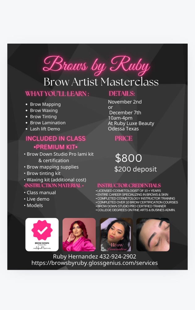 Classic Brow Design  Pro Training