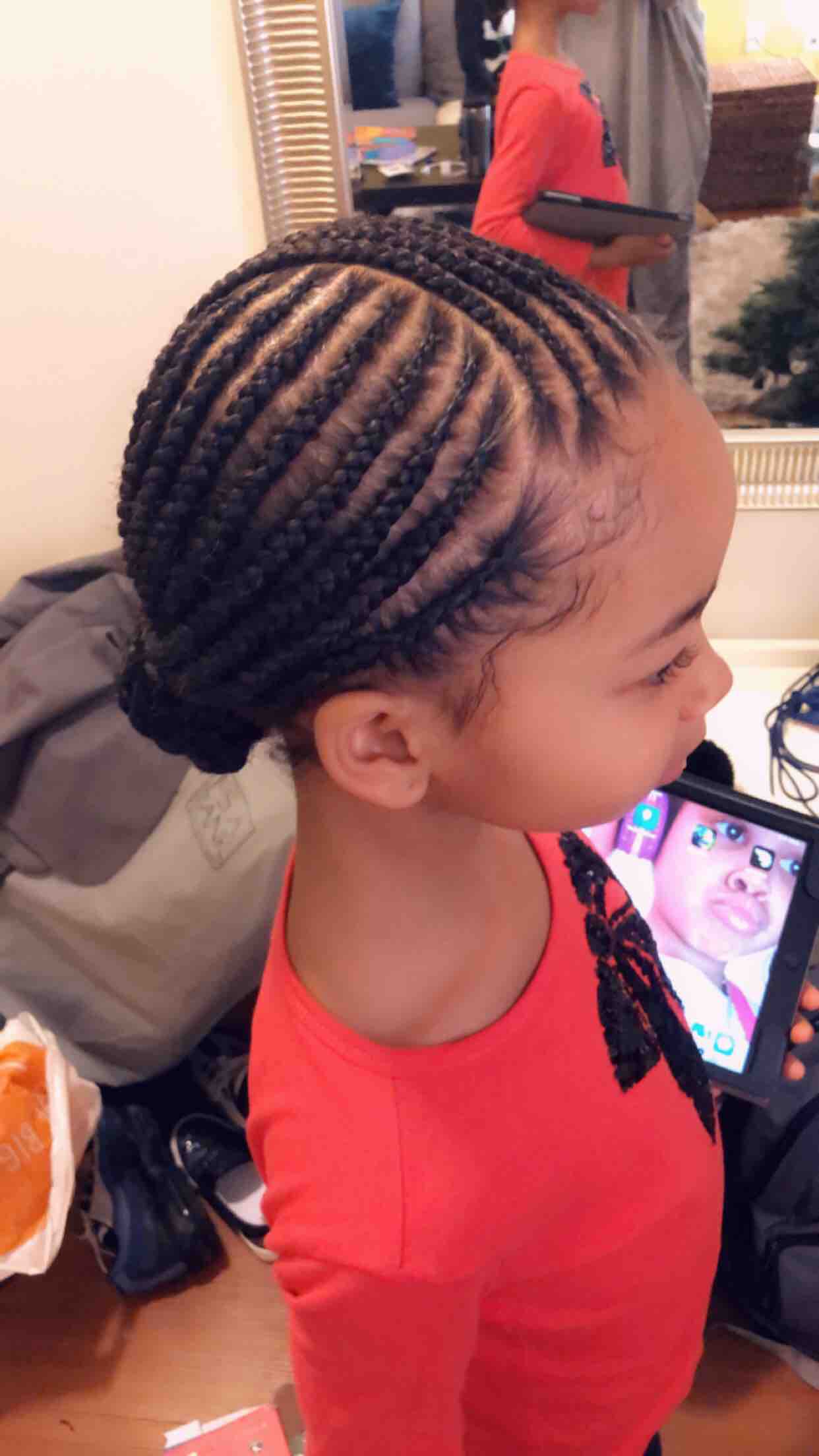 Childrens Cornrows (Ponytail/Beads)