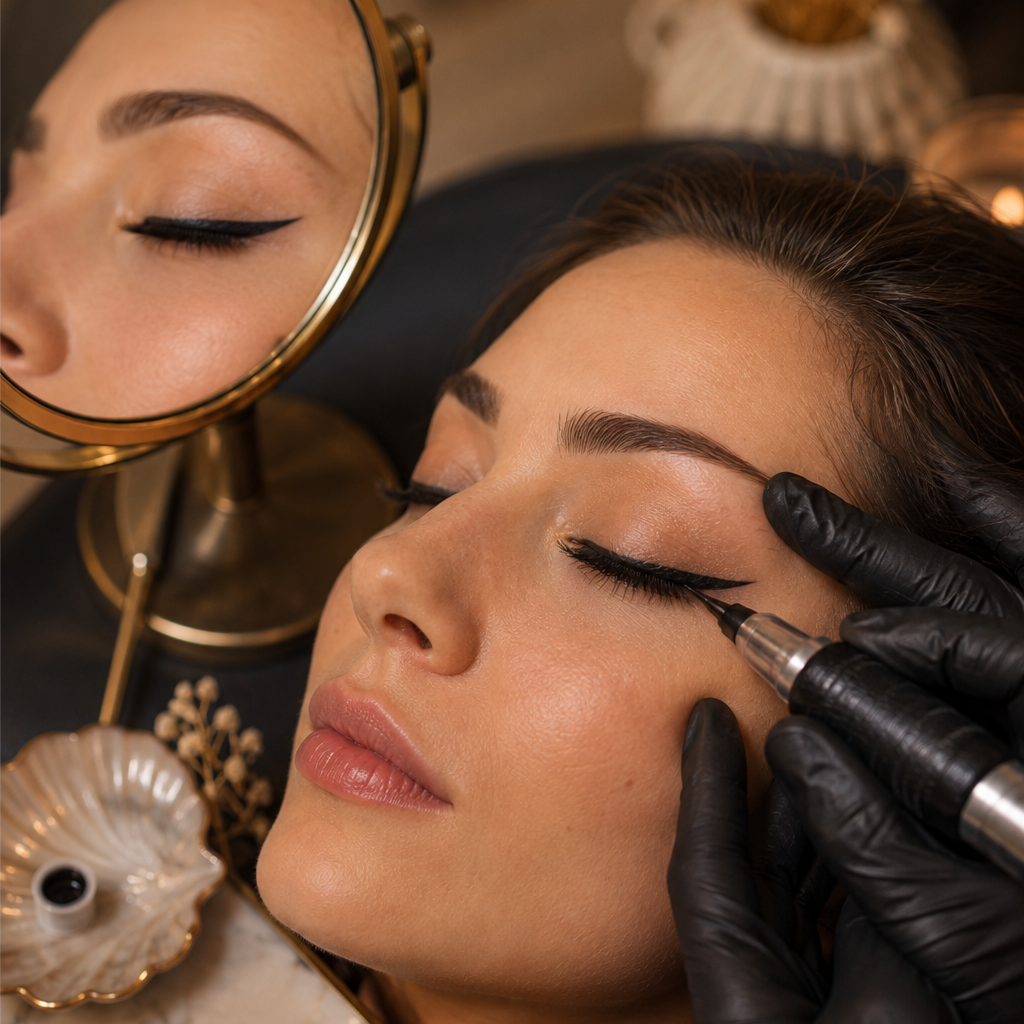 Eyeliner Cosmetic Tattooing TouchUp at Indigo Ink 210 in San Antonio, TX
