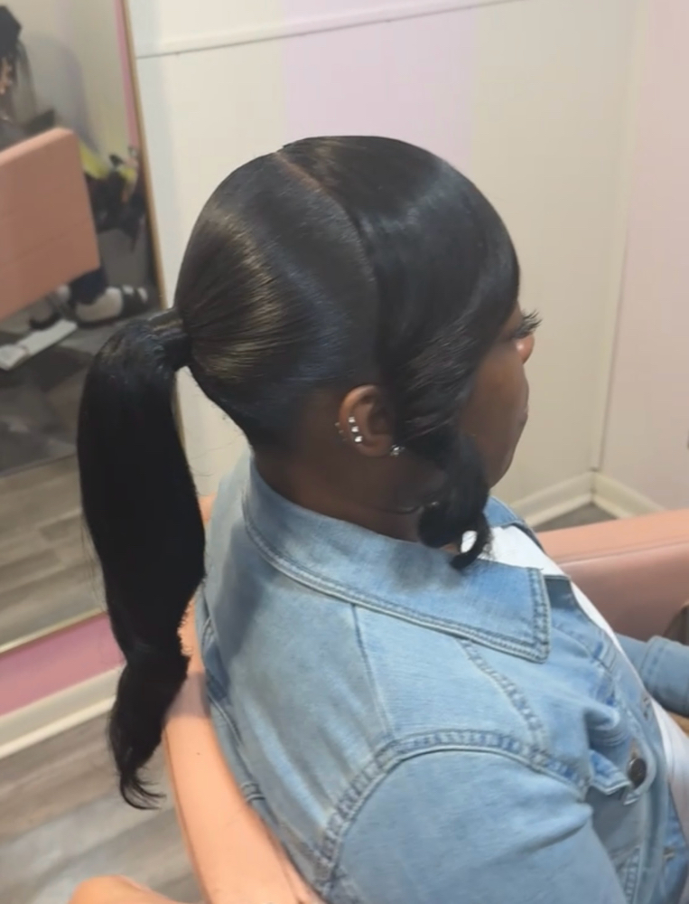 Basic Ponytail w/ Bang Or Swoop