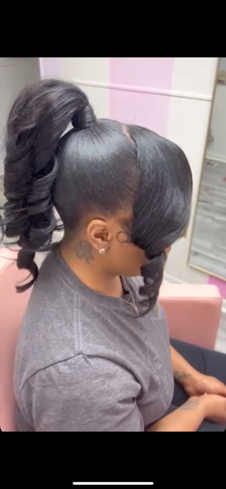Basic Ponytail w/ Bang Or Swoop