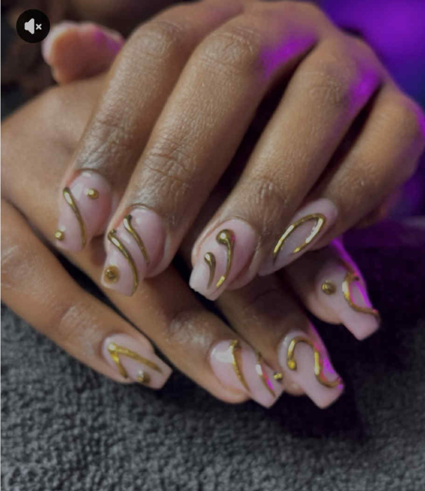 3d Swirl Lines 4 Fingers