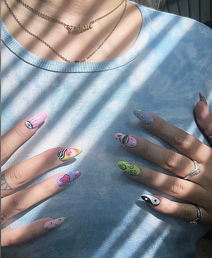 Trippy Nail Art Festival Full Set at Kat Klawzz in Little River, SC