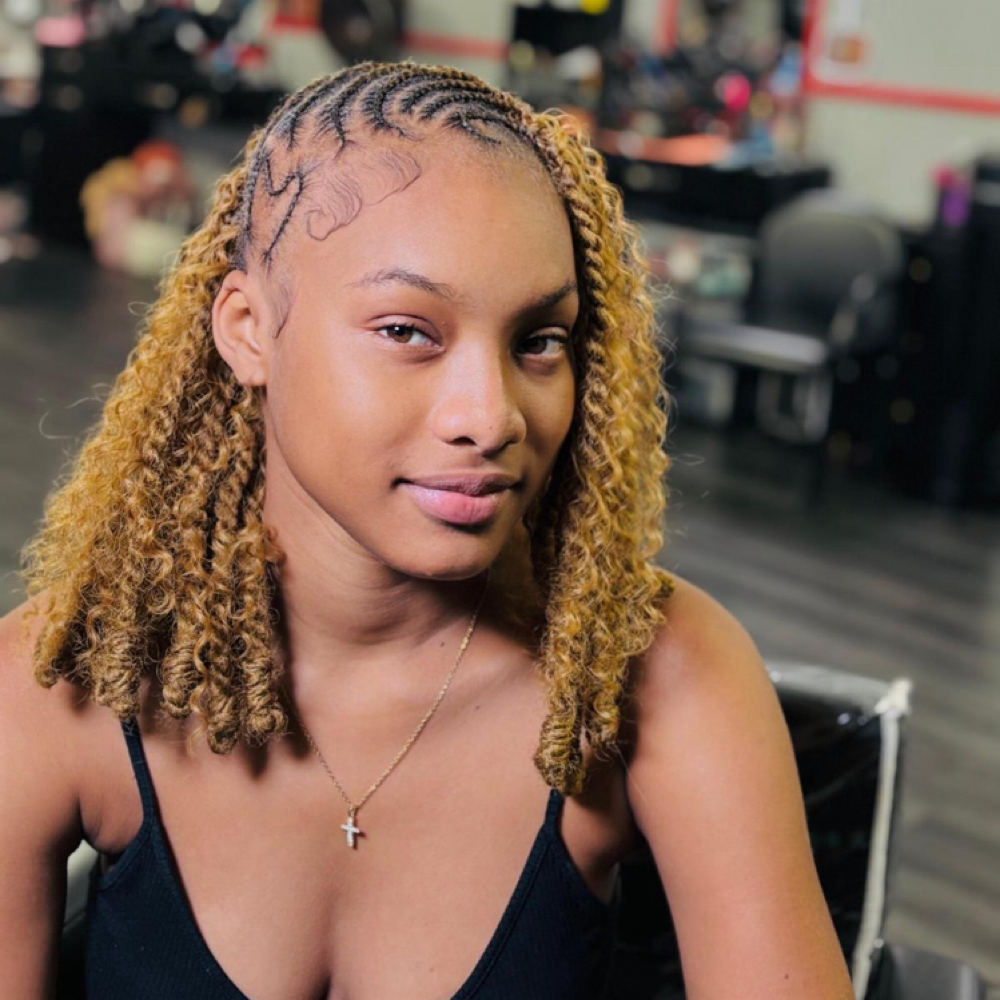Braids hairstyle at Alizah’s Hair Salon in Indianapolis, IN