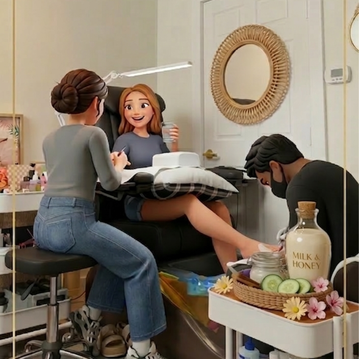 Premium 4-Hands Service at Mazy Nail Studio in Austin, TX