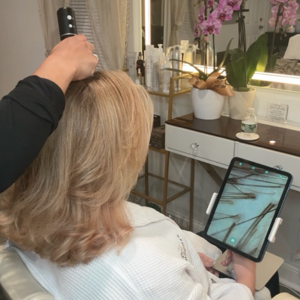 Scalp Analysis (Scope) at Luminous Salon - Head Spa & Reiki Healing in South Easton, MA