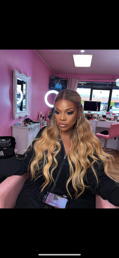 Ash blonde Frontal Wig + install at Chase&Charlee Hair Studio in Covina, CA