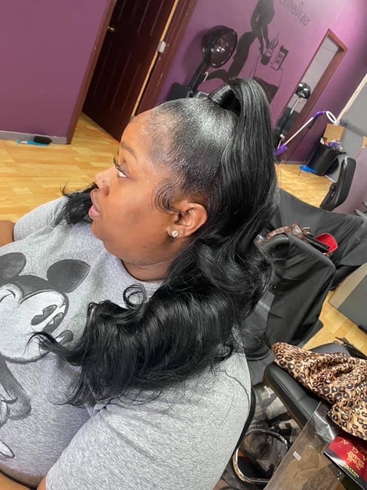 Half Up Half Down Quickweave at CoLab Studios in Dallas, TX