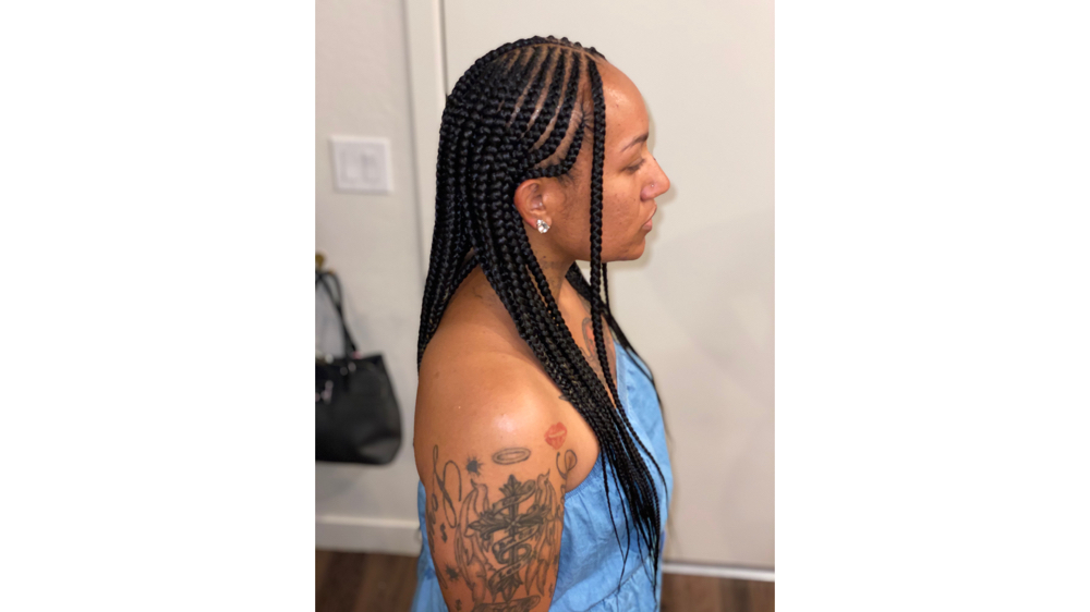 Tribal Braids Going Back/ Knotless
