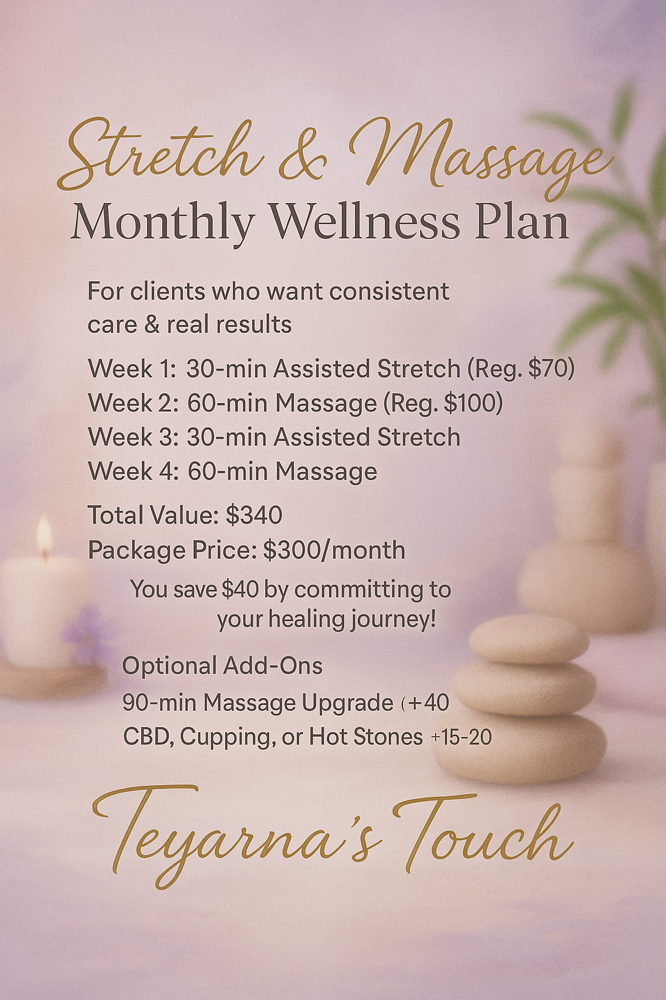 4 week Monthly Wellness Package