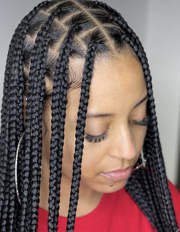 Medium Knotless Braids