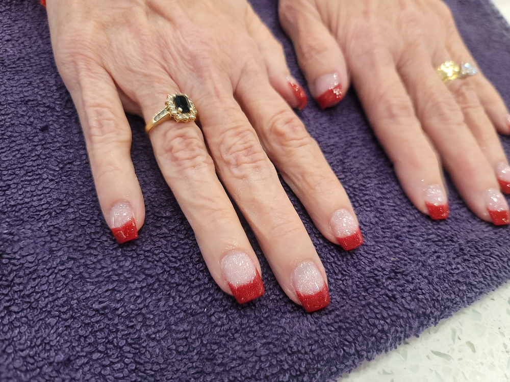 French Tip Dip Manicure