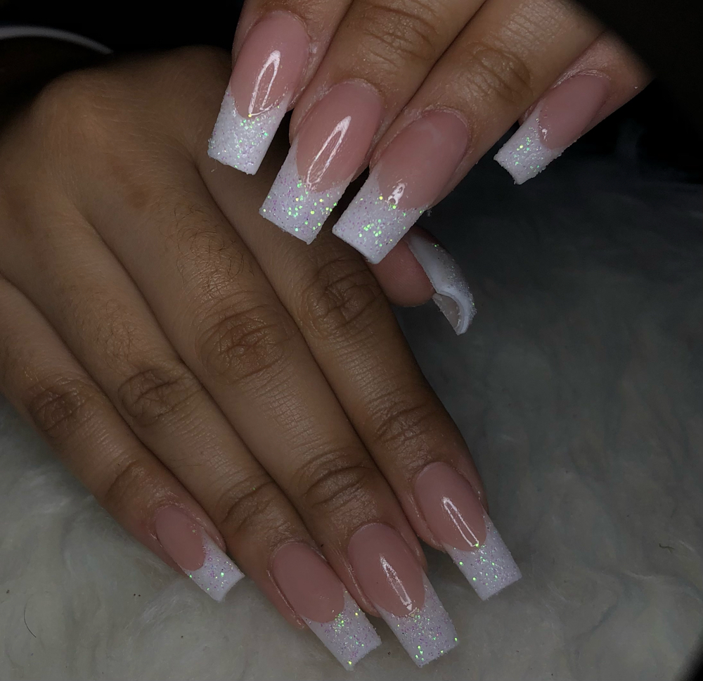 + 10 Nails Chrome Glitter Or Marble