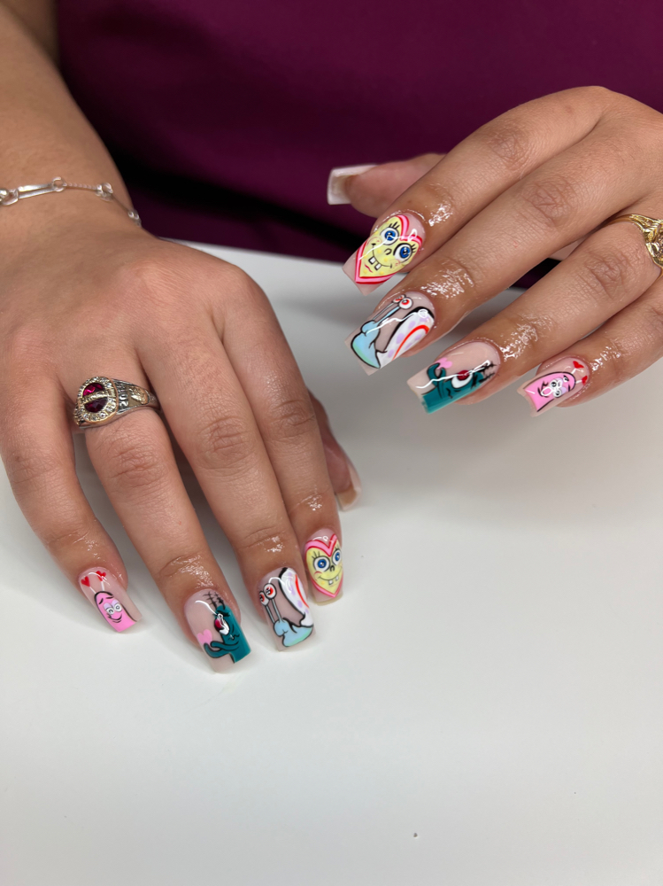 Acrylic Set W/ Cartoon Characters