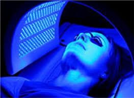 Blue LED Light Therapy Treatment