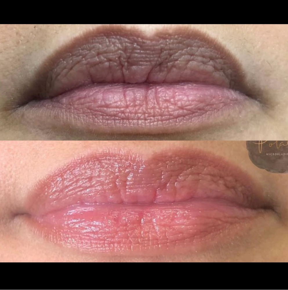 Dark Lip Nuetralization at Polaris Microblading in Dublin, OH
