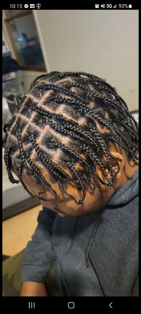 Mens Box Braids (No Hair Added)