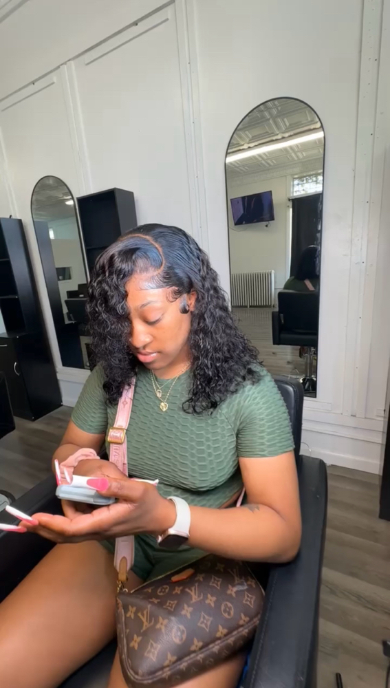 12” Curly Deep Wave Wig + Install