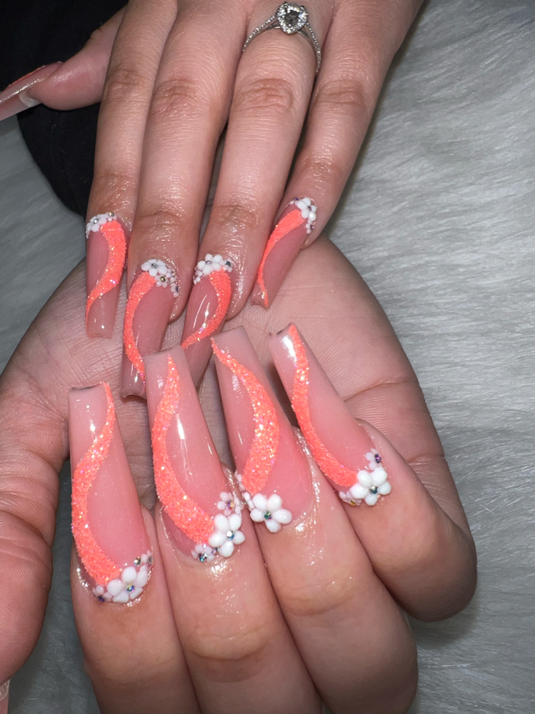 𝐅𝐮𝐥𝐥 𝐒𝐞𝐭ᴸᴼᴺᴳ (ᴺᴼ ᴰᴱˢᴵᴳᴺ) at Lewii Luxe Nails Cartel in Princeton, TX
