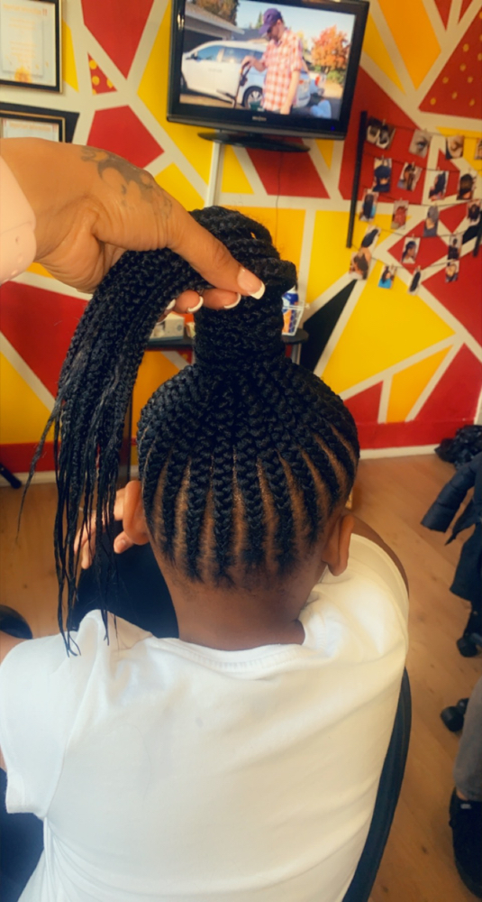 Med. Braided Ponytail/Bun
