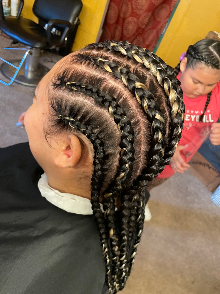 Full head, Feed In scalp braid at Lavish salon in Independence, KS