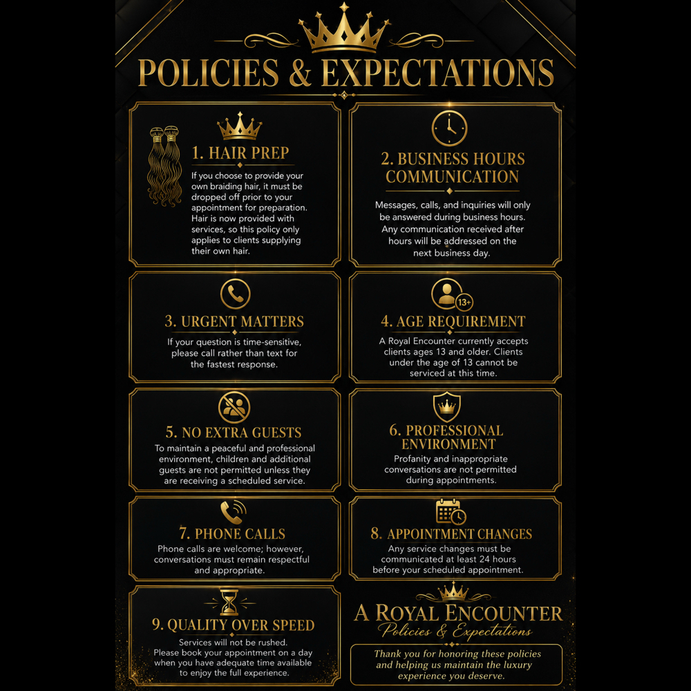 PLEASE READ BEFORE BOOKING at A Royal Encounter in Jackson, MS