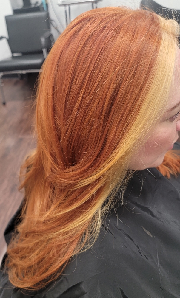 Face accent blonding