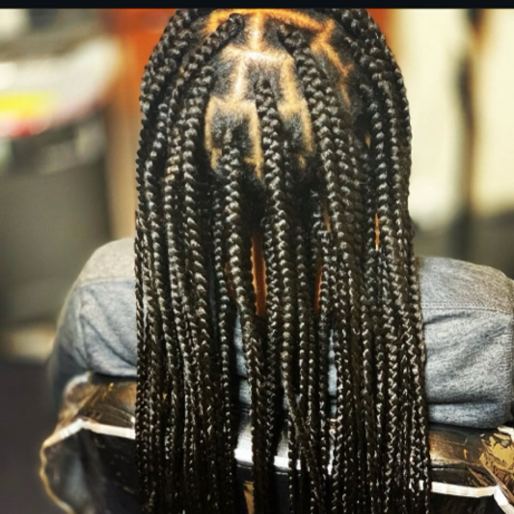 Box Braids W/ Extensions at Primps Custom Care in West Hempstead, NY